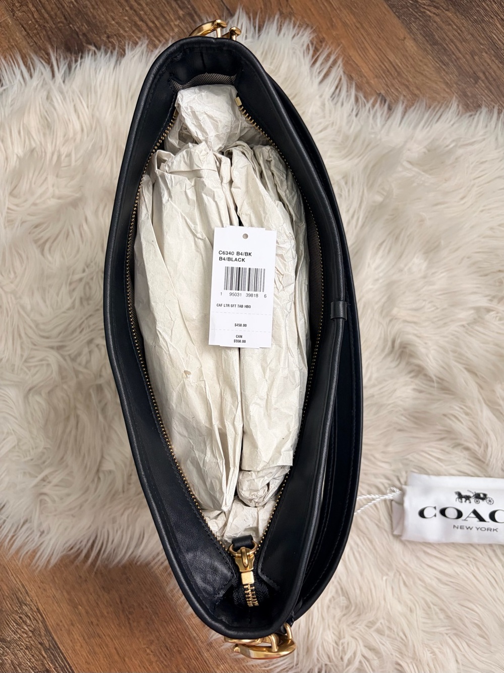 Coach Soft Tabby Hobo Calf Leather B4/Black - Picture 14 of 17